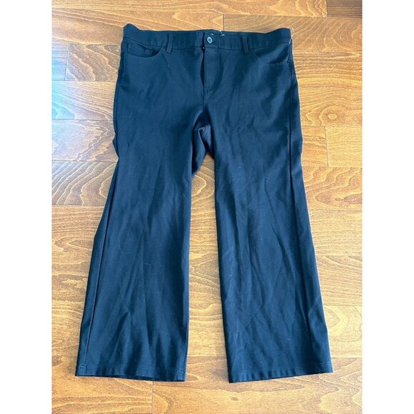 Torrid Trouser Bombshell Ponte bootcut Pant Deep Black Plus Sz 22 SHORT NWOT - Picture 2 of 7